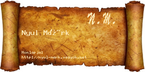 Nyul Márk névjegykártya